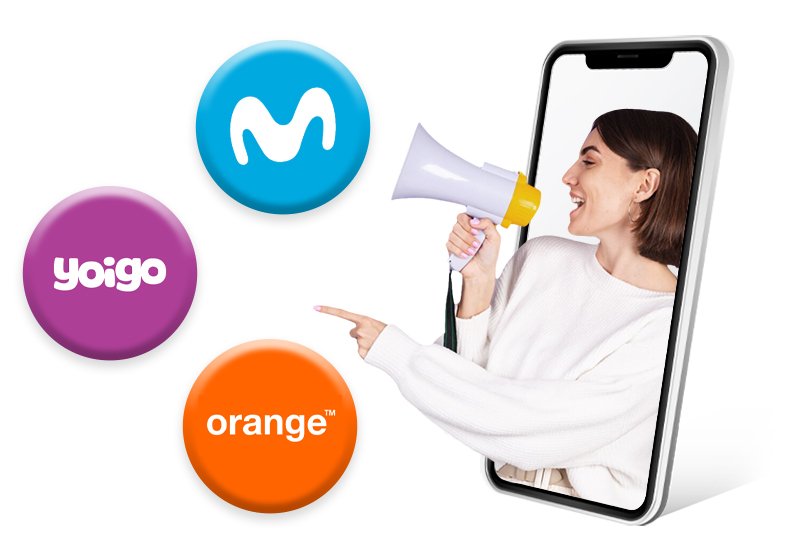 Imagen triple cobertura móvil orange movistar yoigo